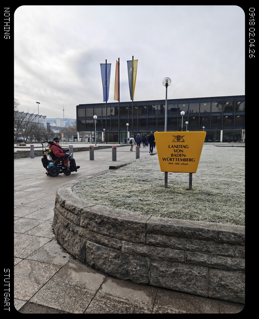 Bernd Kittendorf auf dem Weg in den Landtag Baden-Württemberg, Foto: Claudia Kittendorf-Wolf, 2026 Bernd Kittendorf auf dem Weg in den Landtag Baden-Württemberg, Foto: Claudia Kittendorf-Wolf, 2026
