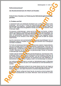 Bild der stark verkleinerten Seite des Referentenentwurfs